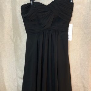 strapless cocktail gown